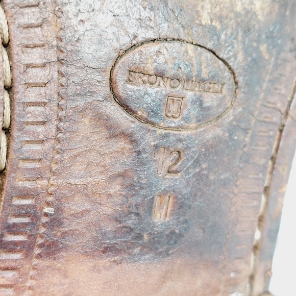 Bruno Magli Florio Cap Toe Brown Leather Dress Shoes Lace Up Loafers T208 - Picture 7 of 9